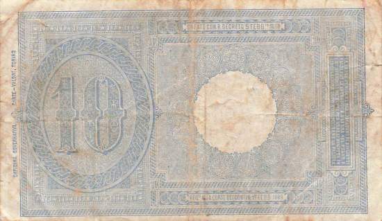 10 Lire 1888 (1918) P.20gx